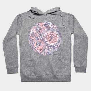 NPink Skull and Dreamcatcher Circle Hoodie